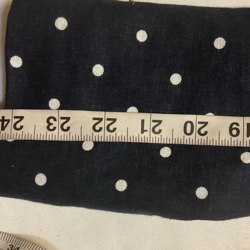 Liz Claiborne Navy Polka Dot Blazer Linen Blend Size 4
